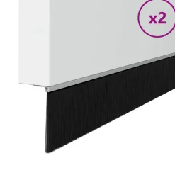 Matériaux De Construction-vidaXL Brosses de porte adhésives 2 pcs 100 cm Argent