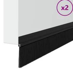 vidaXL Brosses de porte adhésives 2 pcs 100 cm