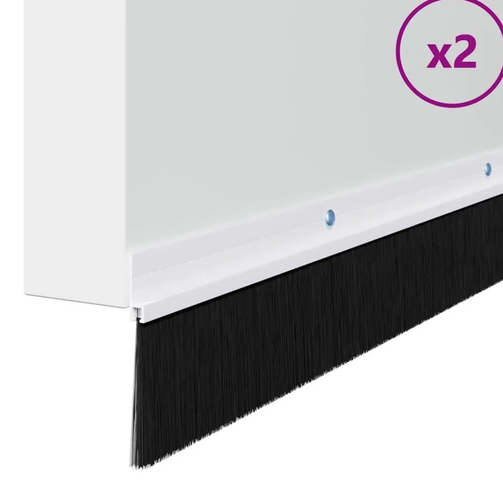 vidaXL Brosses d'étanchéité pour porte à visser 2 pcs 100 cm
