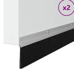 Matériaux De Construction-vidaXL Brosses d'étanchéité pour porte à visser 2 pcs 100 cm Argent