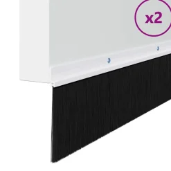 Matériaux De Construction-vidaXL Brosses d'étanchéité pour porte à visser 2 pcs 100 cm Blanc