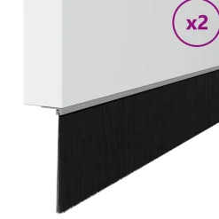 Matériaux De Construction-vidaXL Brosses d'étanchéité pour porte à visser 2 pcs 100 cm Argent