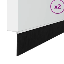 vidaXL Brosses d'étanchéité pour porte à visser 2 pcs 100 cm