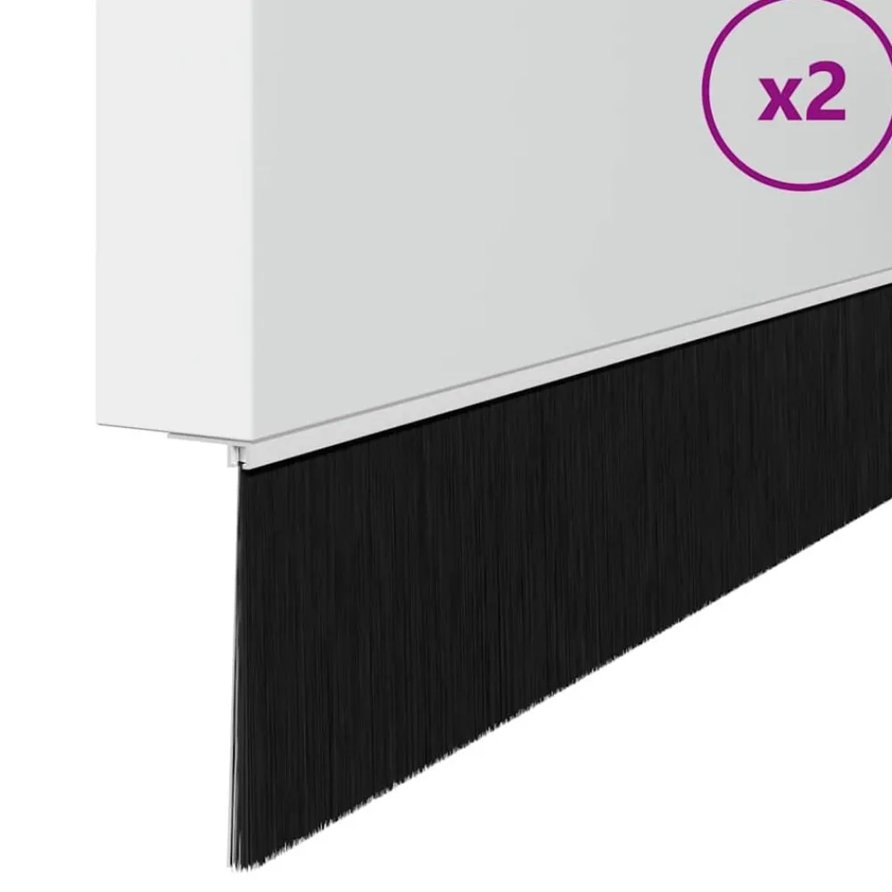 Matériaux De Construction-vidaXL Brosses d'étanchéité pour porte à visser 2 pcs 100 cm Blanc