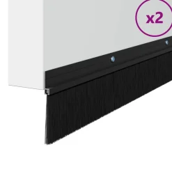 Matériaux De Construction-vidaXL Brosses d'étanchéité pour porte à visser 2 pcs 100 cm Noir