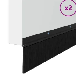 vidaXL Brosses d'étanchéité pour porte à visser 2 pcs 100 cm