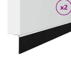 vidaXL Brosses d'étanchéité pour porte à visser 2 pcs 100 cm