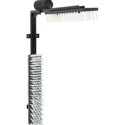 Agriculture-vidaXL Brosses pour le bétail Noir et 84 x 10 x 91 cm PVC Blanc