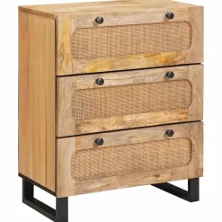 vidaXL Buffet 2 pcs Marron 60 x 33 x 75 cm Bois de mangue massif