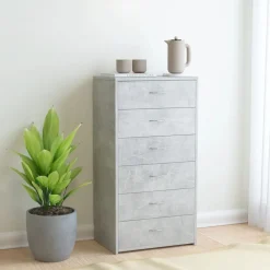 vidaXL Buffet avec 6 tiroirs 50x34x96 cm Bois d'ingénierie