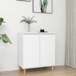 vidaXL Buffet avec pieds en bois massif bois d'ingénierie