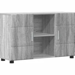 vidaXL Buffet avec étagère FLORIN Gris Sonoma 88,5 x 30,5 x 55,5 cm