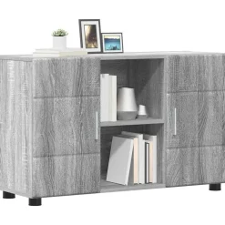 vidaXL Buffet avec étagère FLORIN Gris Sonoma 88,5 x 30,5 x 55,5 cm