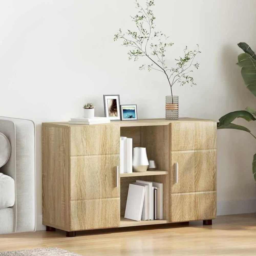 Ensembles De Meubles-vidaXL Buffet avec étagère FLORIN Chêne Sonoma 88,5 x 30,5 x 55,5 cm Ch&ecirc;ne sonoma