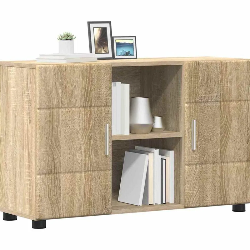 Ensembles De Meubles-vidaXL Buffet avec étagère FLORIN Chêne Sonoma 88,5 x 30,5 x 55,5 cm Ch&ecirc;ne sonoma