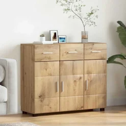 Ensembles De Meubles-vidaXL Buffet avec étagère FLORIN Chêne artisanal 88,5 x 30,5 x 73 cm ch&ecirc;ne artisanal