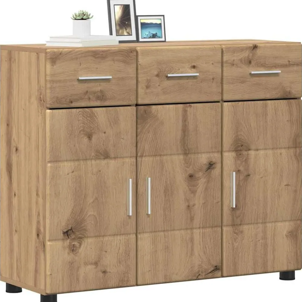 Ensembles De Meubles-vidaXL Buffet avec étagère FLORIN Chêne artisanal 88,5 x 30,5 x 73 cm ch&ecirc;ne artisanal