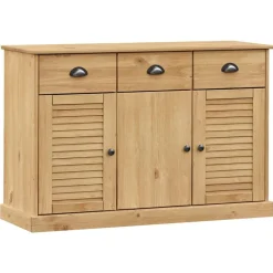 vidaXL Buffet avec tiroirs VIGO 113x40x75 cm bois massif de pin