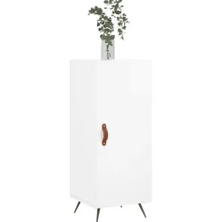 Armoires & Meubles De Rangement-vidaXL Buffet 34,5x34x90 cm Bois d'ingénierie Blanc brillant