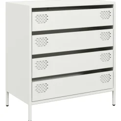 Armoires & Meubles De Rangement-vidaXL Buffet 68x39x73,5 cm acier laminé à froid Blanc