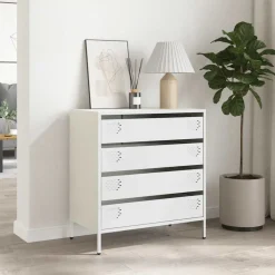 Armoires & Meubles De Rangement-vidaXL Buffet 68x39x73,5 cm acier laminé à froid Blanc