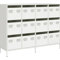 Armoires & Meubles De Rangement-vidaXL Buffet 135x39x103,5 cm acier laminé à froid Blanc