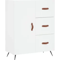 Armoires & Meubles De Rangement-vidaXL Buffet 69,5x34x90 cm bois d'ingénierie Blanc