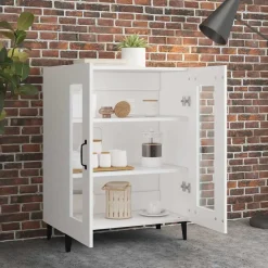 Armoires & Meubles De Rangement-vidaXL Buffet 69,5x34x90 cm bois d'ingénierie Blanc