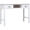 vidaXL Buffet Blanc 108x45x76 cm Bois de Paulownia massif