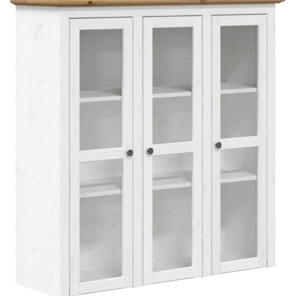 vidaXL Buffet BODO blanc et 115,5x43x200,5cm bois massif de pin