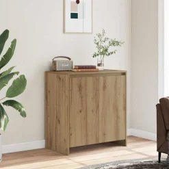 Armoires & Meubles De Rangement-vidaXL Buffet chêne artisanal 70x41x75 cm bois d'ingénierie ch&ecirc;ne artisanal