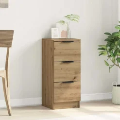 Armoires & Meubles De Rangement-vidaXL Buffet chêne artisanal 30x30x70 cm bois d'ingénierie ch&ecirc;ne artisanal