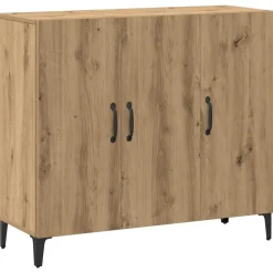 Armoires & Meubles De Rangement-vidaXL Buffet chêne artisanal 90x34x80 cm bois d'ingénierie chêne artisanal