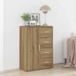 vidaXL Buffet Chêne artisanal 60 x 31 x 84 cm Bois d'ingénierie