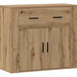 vidaXL Buffet chêne artisanal 80x33x70 cm bois d'ingénierie