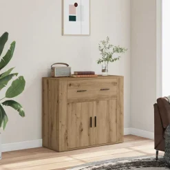 vidaXL Buffet chêne artisanal 80x33x70 cm bois d'ingénierie