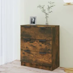Armoires & Meubles De Rangement-vidaXL Buffet Chêne fumé 60x30x70 cm Bois d'ingénierie Ch&ecirc;ne fumé