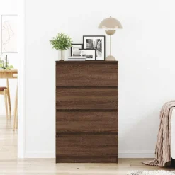 vidaXL Buffet Chêne marron 60x35x98,5 cm Bois d'ingénierie