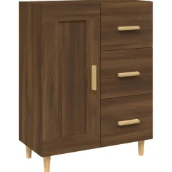 Armoires & Meubles De Rangement-vidaXL Buffet Chêne marron 69,5x34x90 cm Bois d'ingénierie Ch&ecirc;ne marron