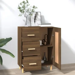 Armoires & Meubles De Rangement-vidaXL Buffet Chêne marron 69,5x34x90 cm Bois d'ingénierie Ch&ecirc;ne marron