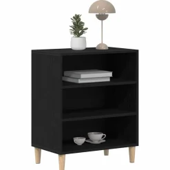 Armoires & Meubles De Rangement-vidaXL Buffet Chêne noir 57 x 35 x 70 cm Bois d'ingénierie Ch&ecirc;ne noir