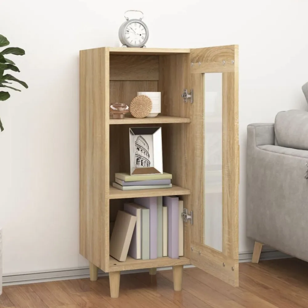 Armoires & Meubles De Rangement-vidaXL Buffet Chêne sonoma 34,5x34x90 cm Bois d'ingénierie Chêne sonoma