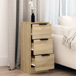 Armoires & Meubles De Rangement-vidaXL Buffet Chêne sonoma 30x30x70 cm Bois d'ingénierie Chêne sonoma
