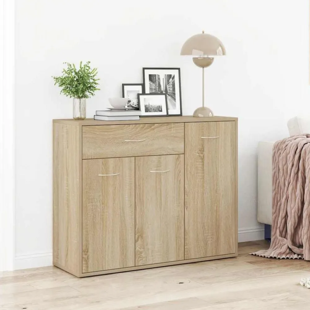 Armoires & Meubles De Rangement-vidaXL Buffet Chêne sonoma 88x30x70 cm Bois d'ingénierie Chêne sonoma