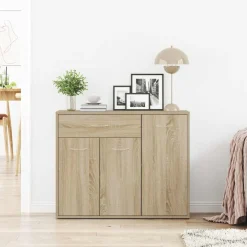 Armoires & Meubles De Rangement-vidaXL Buffet Chêne sonoma 88x30x70 cm Bois d'ingénierie Chêne sonoma