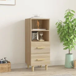 vidaXL Buffet Chêne sonoma 34,5x34x90 cm Bois d'ingénierie