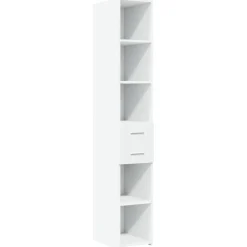 Armoires & Meubles De Rangement-vidaXL Buffet haut 30x42,5x185 cm bois d'ingénierie Blanc