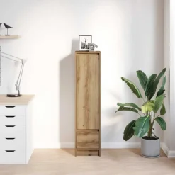 Armoires & Meubles De Rangement-vidaXL Buffet haut chêne artisanal 29,5x34x119,5 cm bois d'ingénierie ch&ecirc;ne artisanal