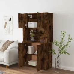 Armoires & Meubles De Rangement-vidaXL Buffet haut Chêne fumé Bois d'ingénierie Ch&ecirc;ne fumé