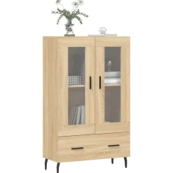 Armoires & Meubles De Rangement-vidaXL Buffet haut chêne sonoma 69,5x31x115 cm bois d'ingénierie Ch&ecirc;ne sonoma